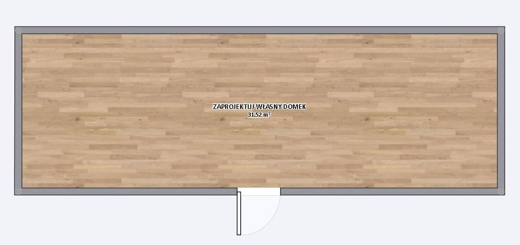 domek mobilny 3.5m x 10m do własnego zaplanowania